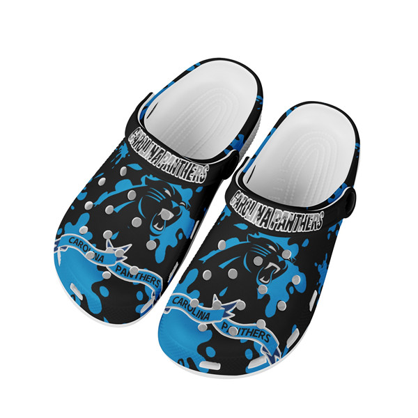 Women's Carolina Panthers Bayaband Clog Shoes 002 Women's Carolina Panthers Bayaband Clog Shoes 002
